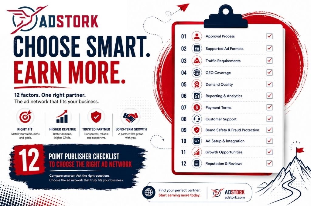 How to Choose an Ad Network for Your Website: A Publisher's Checklist